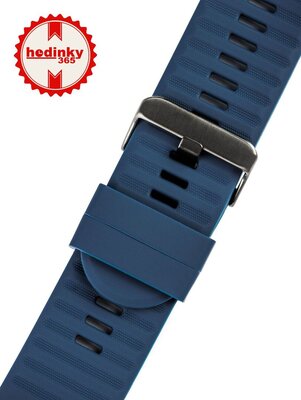 siliconen horlogeband Ricardo Livigno 26mm, Dark Blue, QuickFit