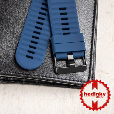 siliconen horlogeband Ricardo Livigno 26mm, Dark Blue, QuickFit