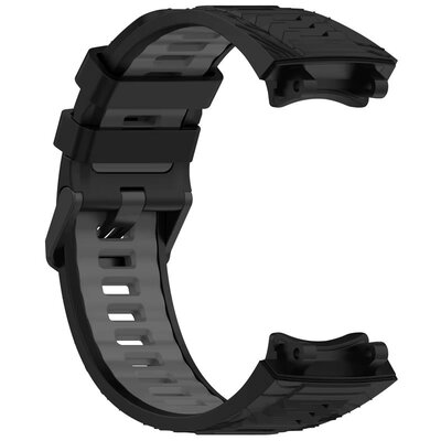 Siliconen horlogeband Ricardo Moena (voor Amazfit T-Rex 3), Black/Gray