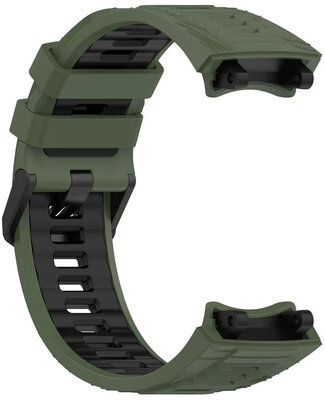 Siliconen horlogeband Ricardo Moena (voor Amazfit T-Rex 3), Green/Black