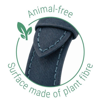 natuurlijke horlogeband Hirsch Fibre Plant L 04299082-2, blauw, natuurlijke vezels, lengte L, Quick Release Limited Edition