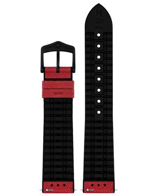 Textielband Hirsch Arne L 0925090060-5, rood, textiel/natuurrubber, lengte L, Quick Release