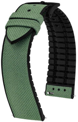 Textielband Hirsch Arne M 0925090145-5, groen, textiel/natuurrubber, lengte M, Quick Release