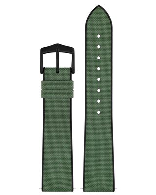 Textielband Hirsch Arne M 0925090145-5, groen, textiel/natuurrubber, lengte M, Quick Release