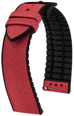 Textielband Hirsch Arne M 0925090160-5, rood, textiel/natuurrubber, lengte M, Quick Release