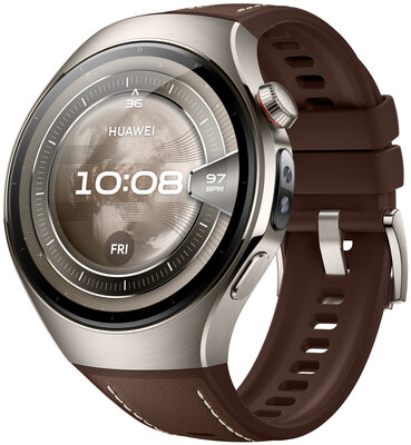 Huawei Watch 5 46mm LTE Silver, Brown Composite Strap