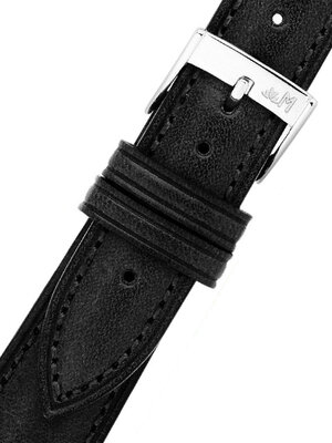 Leren riempje Morellato Reggiani 6122E40.019 M, zwart