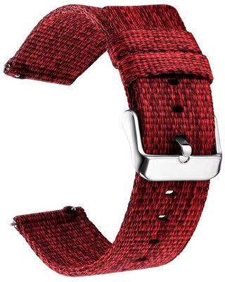 Nylon riempje Ricardo 20mm (pro Garmin Venu, Venu Sq, Venu Sq 2, Venu 2 plus aj.), rood V2, Quick Release
