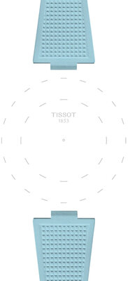 Rubberen bandje Tissot T852.050.985 (voor het model Tissot PRX 40mm), blauw