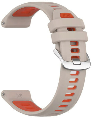 Siliconen horlogeband Ricardo Gressoney 22mm (voor Garmin Forerunner 970), Gray/Orange