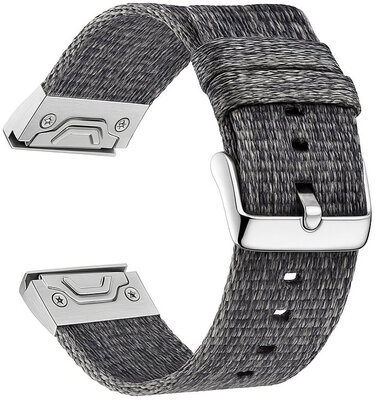 Nylon riempje Ricardo 20mm (pro Garmin Fenix 8/7S/6S (43mm), aj.), grijs V2, QuickFit