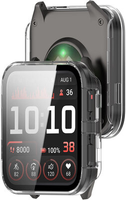 Beschermhoes (pro Garmin Venu X1), kunststof, transparant + glas