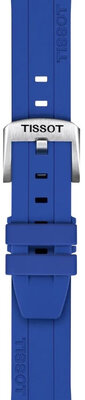 Siliconen bandje T852.051.023 18mm, blauw, Quick Release