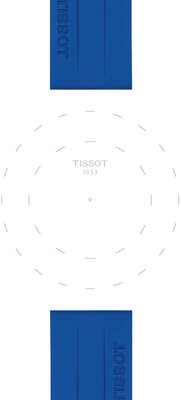 Siliconen bandje Tissot T852.050.991 22mm, blauw, Quick Release