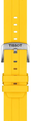 Siliconen bandje Tissot T852.050.993 22mm, geel, Quick Release