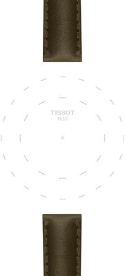 Leren riempje Tissot T852.046.066 15mm, groen, Quick Release