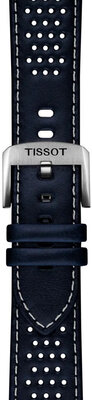 Leren riempje Tissot T852.051.015 22mm, blauw, Quick Release