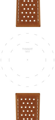 Leren riempje Tissot T852.051.017 22mm, bruin, Quick Release