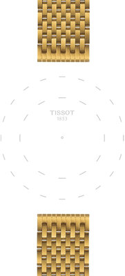 Stalen armband Tissot T852.049.487 20mm, gouden, Quick Release