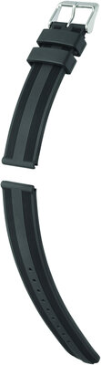 Siliconen band Hirsch Silverstone L 40518850-2, zwart, lengte L