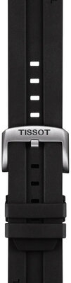 Siliconen bandje Tissot T852.047.708 22mm, zwart, Quick Release