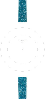 Synthetische horlogeband Tissot T852.048.078 9mm, blauw, Quick Release