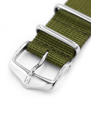 Textielen horlogeband Hirsch Rush Recycle XL 40536040-2, groen, lengte XL