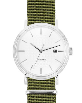 Textielen horlogeband Hirsch Rush Recycle XL 40536040-2, groen, lengte XL