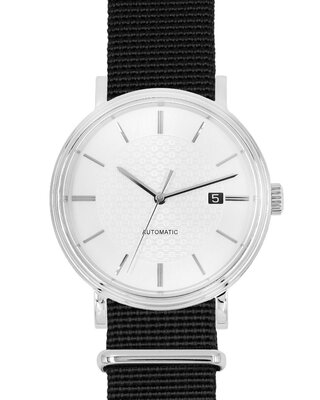 Textielen horlogeband Hirsch Rush Recycle XL 40536050-2, zwart, lengte XL