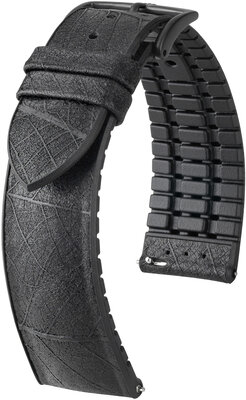 Leren riem Hirsch Leaf L 0925046050-5, zwart, lengte L, snelsluiting