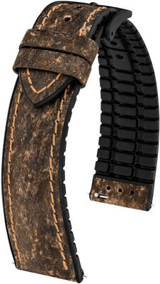 Kunstlederen riem Hirsch Stone 0925044110-5, bruin, Quick Release