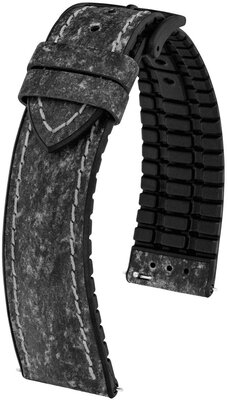 Kunstlederen riem Hirsch Stone 0925044150-5, zwart, Quick Release