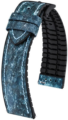 Kunstlederen riem Hirsch Stone 0925044180-5, blauw, Quick Release