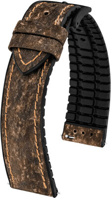 Leren riem Hirsch Stone L 0925044010-5, bruin, lengte L, Quick Release