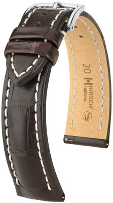 Lederen riem Hirsch Capitano L 04807019-2, bruin, alligatorleer, lengte L, Quick Release