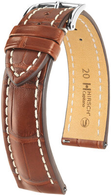 Leren riem Hirsch Capitano L 04807079-2, oranje, alligatorleer, lengte L, Quick Release