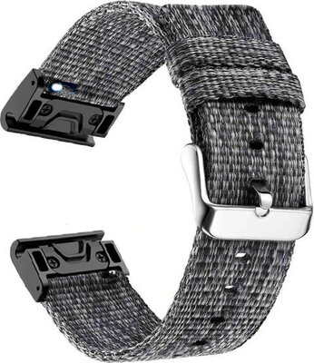 Nylon riempje Ricardo 20mm (pro Garmin Fenix 8/7S/6S (43mm), aj.), grijs V3, QuickFit