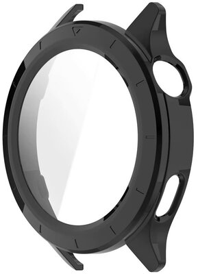 Beschermhoes (pro Xiaomi Watch S4), kunststof, zwart + glas