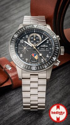 Fortis Novonaut N-42 Automatic Chronograaf Amadee-24 F2040016 Limited Edition 100pcs (+ vervangende horlogeband)