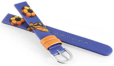 Kunstlederen riem JVD JVDRJ7229.3 14mm, blauw, kinderen