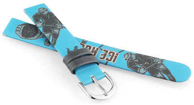 Kunstlederen riem JVD JVDRJ7230.1 14mm, blauw, kinderen