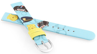 Kunstlederen riem JVD RJ7232.2 14mm, blauw, kinderen