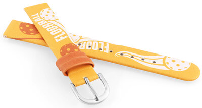 Kunstlederen riem JVD RJ7234.2 14mm, geel, kinderen