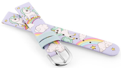 Kunstlederen riem JVD RJ7239.1 14mm, paars, kinderen