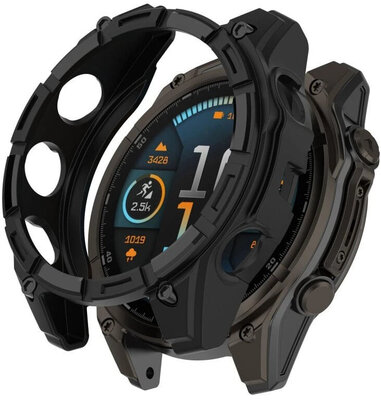 Beschermhoes (pro Garmin Fenix 8 SOLAR, 51mm), siliconen, zwart