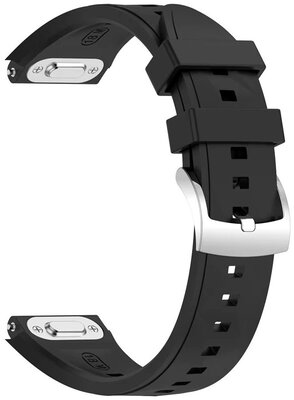 siliconen horlogeband Ricardo 18mm (voor Huawei Watch GT 6, 41mm), zwart, QuickRelease