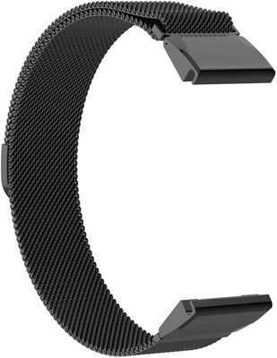 Stalen armband Ricardo 20mm (pro Garmin Fenix 8/7S/6S (43mm), aj.), zwart V2, QuickFit