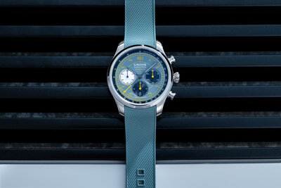 Union Glashütte Belisar Chronograph D009.427.17.042.09 Speedster Limited Edition 388pcs (+ reserveriempje)