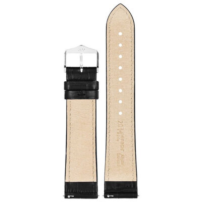 Leren riem Hirsch Duke S 01028350-2, zwart, kalfsleer, lengte S, Quick Release