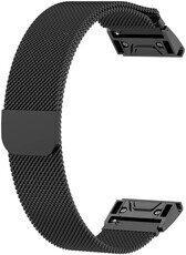 Stalen armband Ricardo 26mm (pro Garmin Fenix 8/7X/6X (51mm), Tactix aj.), Milanees, zwart, QuickFit